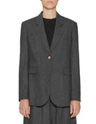 blazer flanella monopetto antracite - Frida SRL