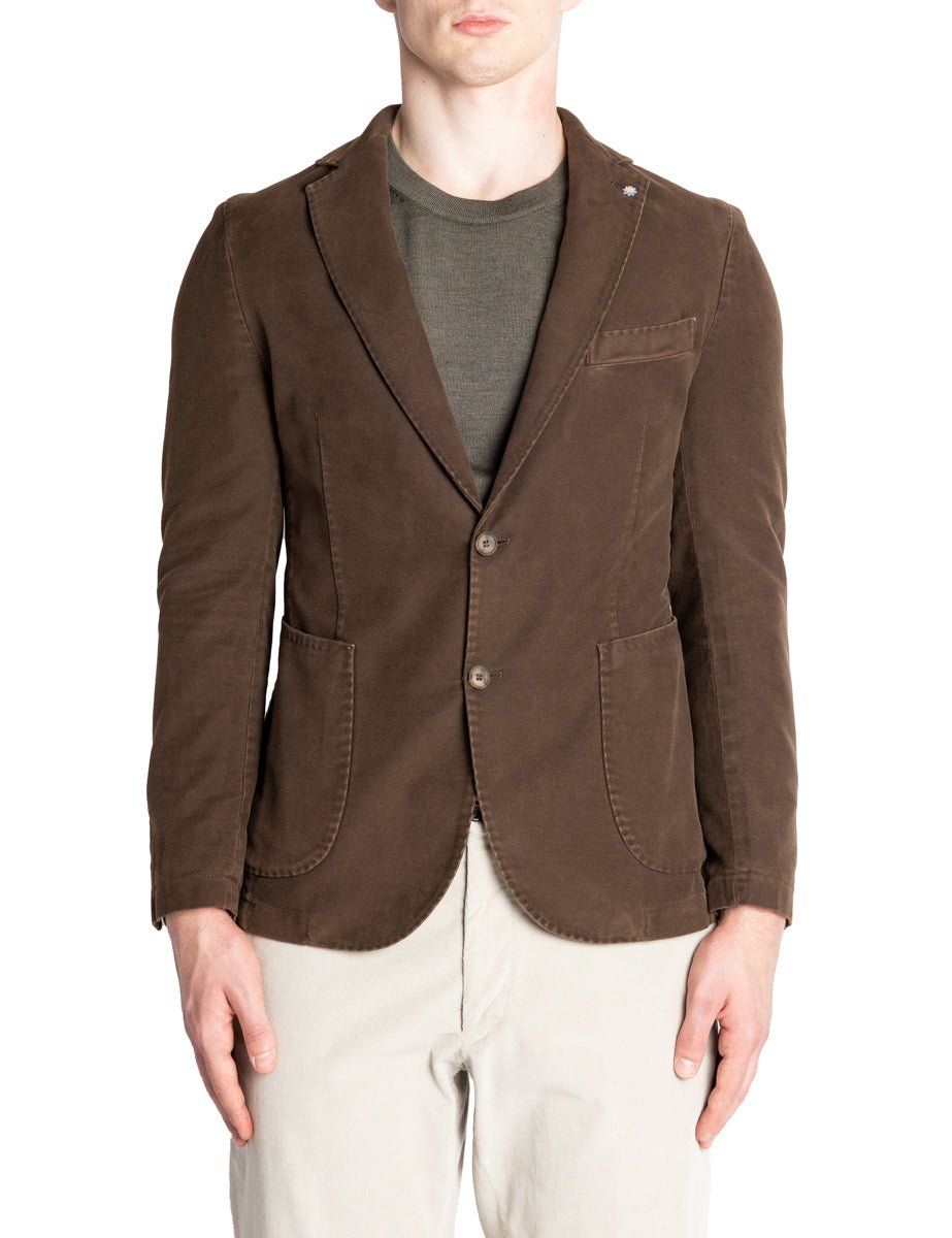 blazer fustagno tessuto old moro - bharnaba - blazer