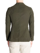 blazer fustagno tessuto old verde militare - bharnaba - blazer