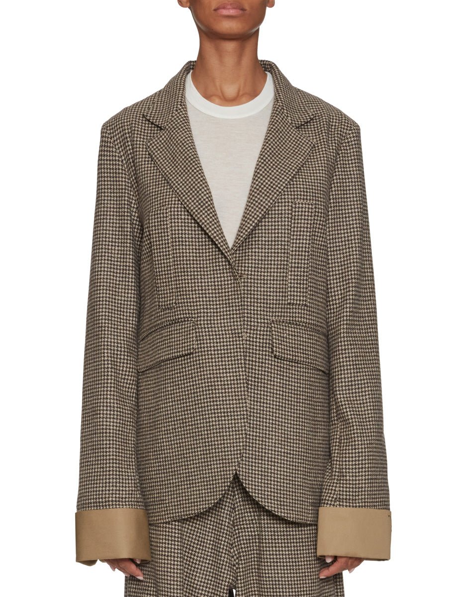 blazer harry pied de poule beige nero - jejia - blazer
