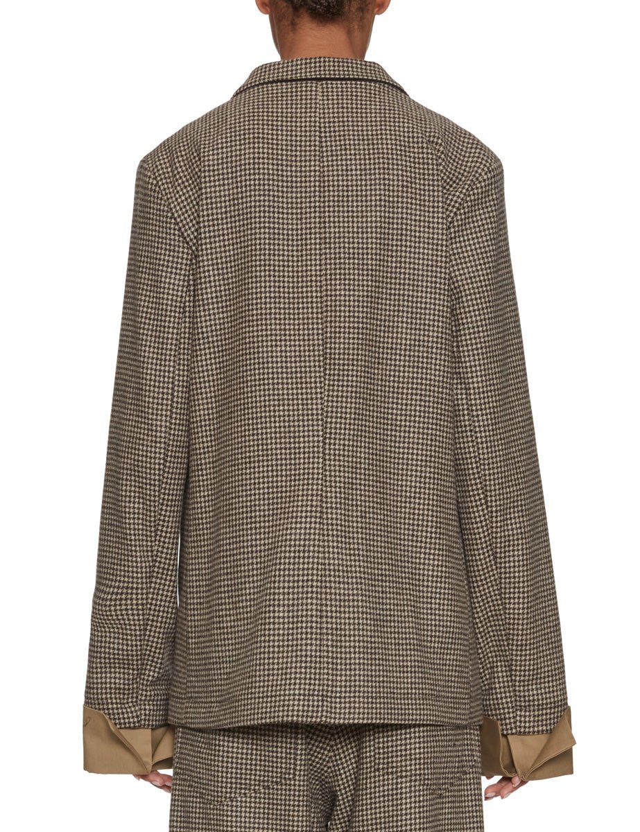 blazer harry pied de poule beige nero - jejia - blazer