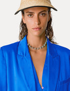 blazer jacquard etoile turchese - forte forte - blazer