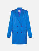 blazer jacquard etoile turchese - forte forte - blazer