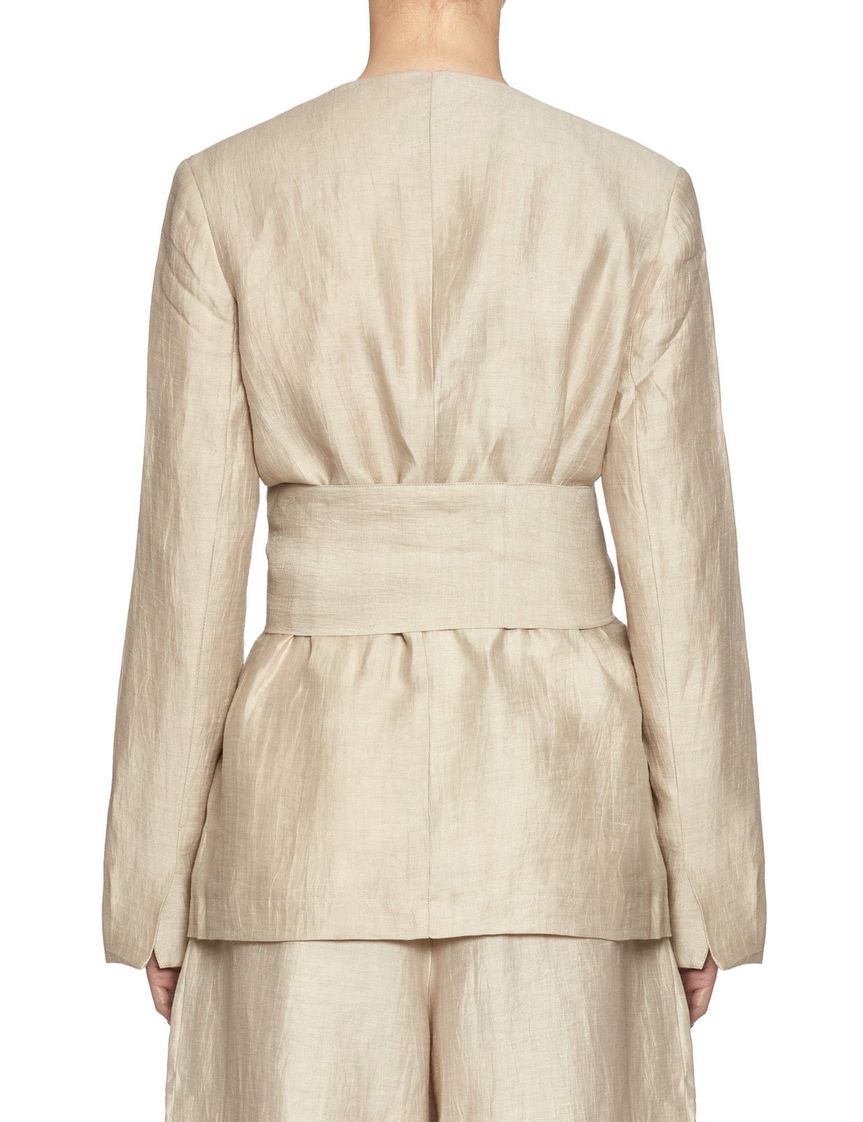 blazer lino ramie cintura corda - alpha - blazer