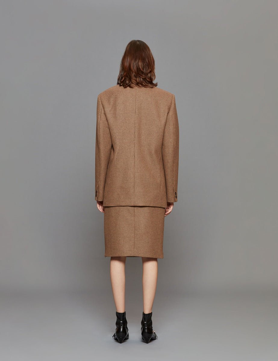 blazer monopetto checks moro nero - n21 alessandro dell'acqua - blazer