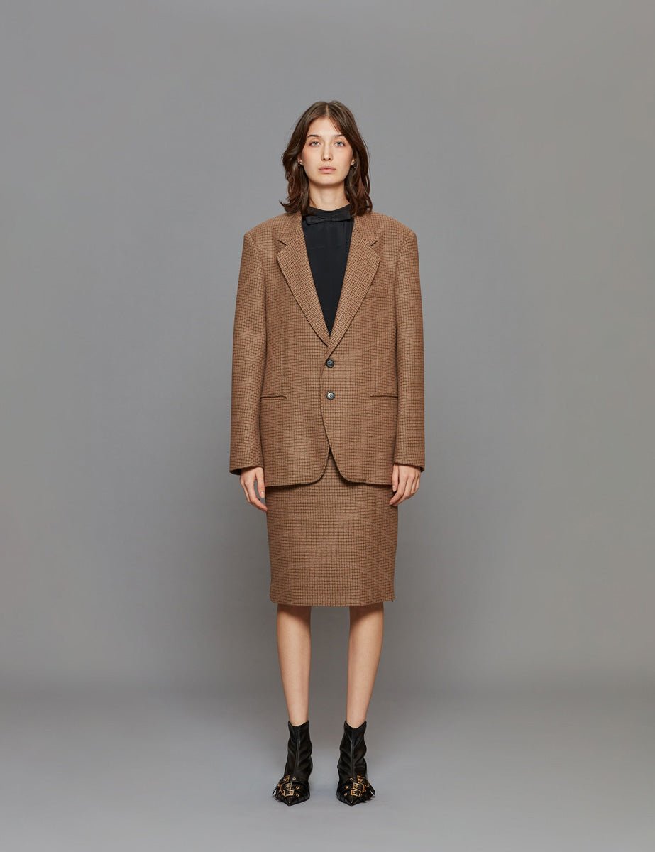 blazer monopetto checks moro nero - n21 alessandro dell'acqua - blazer