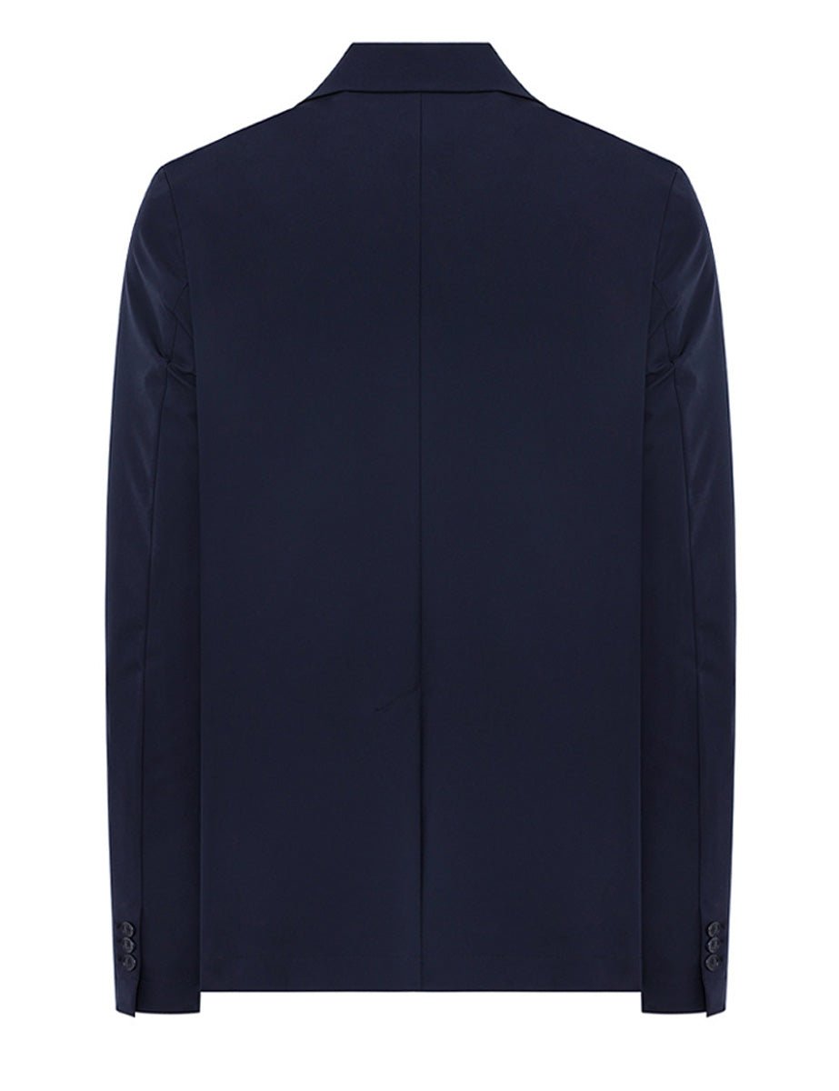 blazer monopetto due bottoni tessuto tecnico blu - duno - blazer