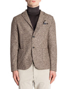 blazer monopetto fantasia marrone - bob - blazer