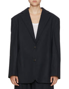 blazer monopetto flanella blu notte - alysi - blazer
