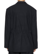 blazer monopetto flanella blu notte - alysi - blazer