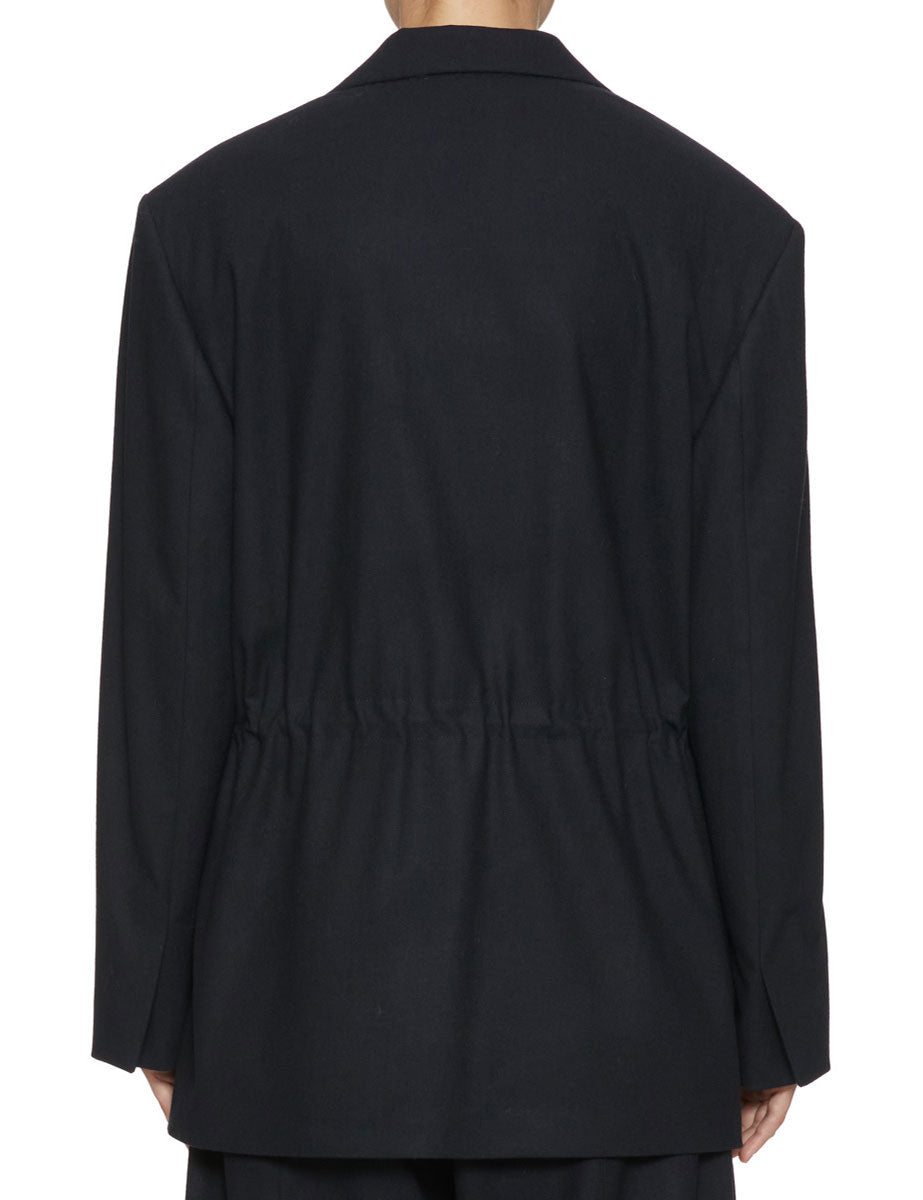 blazer monopetto flanella blu notte - alysi - blazer