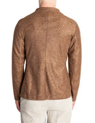blazer monopetto maglia puntinata marrone tabacco - bob - blazer
