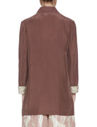 blazer monopetto seta habotay mosto - alysi - blazer