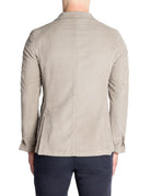blazer monopetto velluto tortora chiaro - bharnaba - blazer