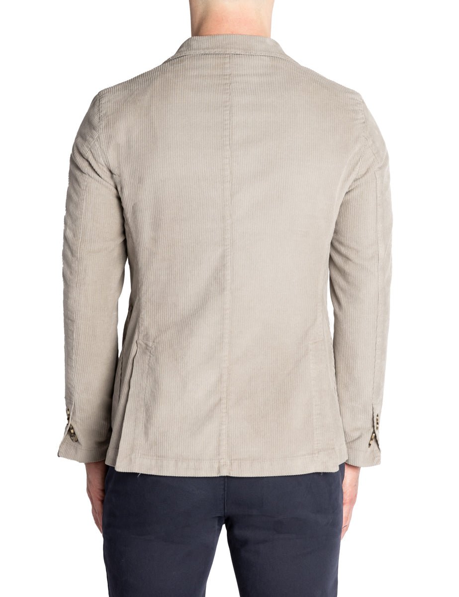 blazer monopetto velluto tortora chiaro - bharnaba - blazer