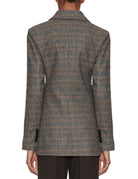 blazer over doppiopetto galles nocciola - jacqueur - blazer