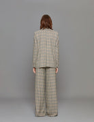 blazer pied de poule blu moro panna - Frida SRL