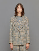 blazer pied de poule blu moro panna - Frida SRL