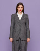 blazer pied de poule grigio - Frida SRL