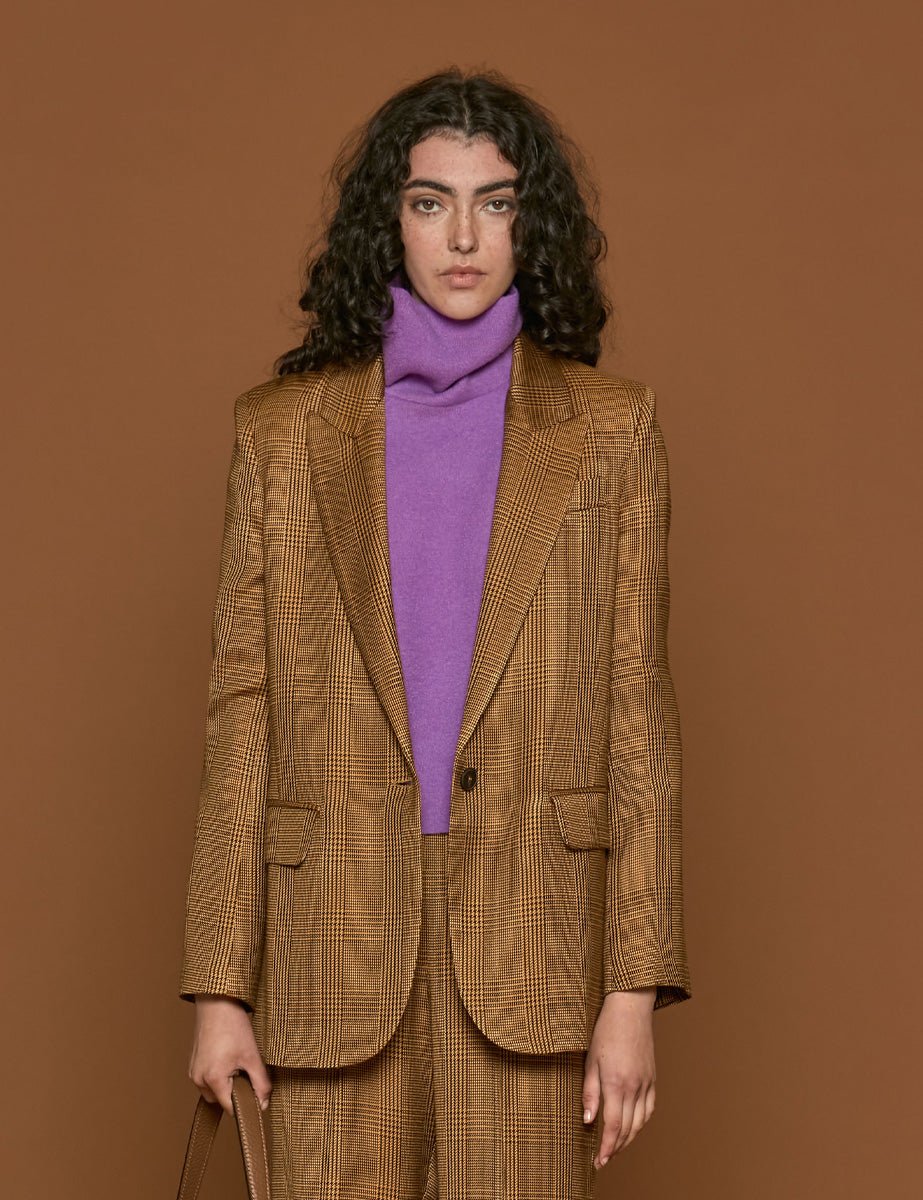 blazer principe di galles caramel - forte forte - blazer