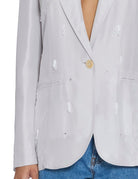 blazer seta habotai ricami madreperla - Frida SRL