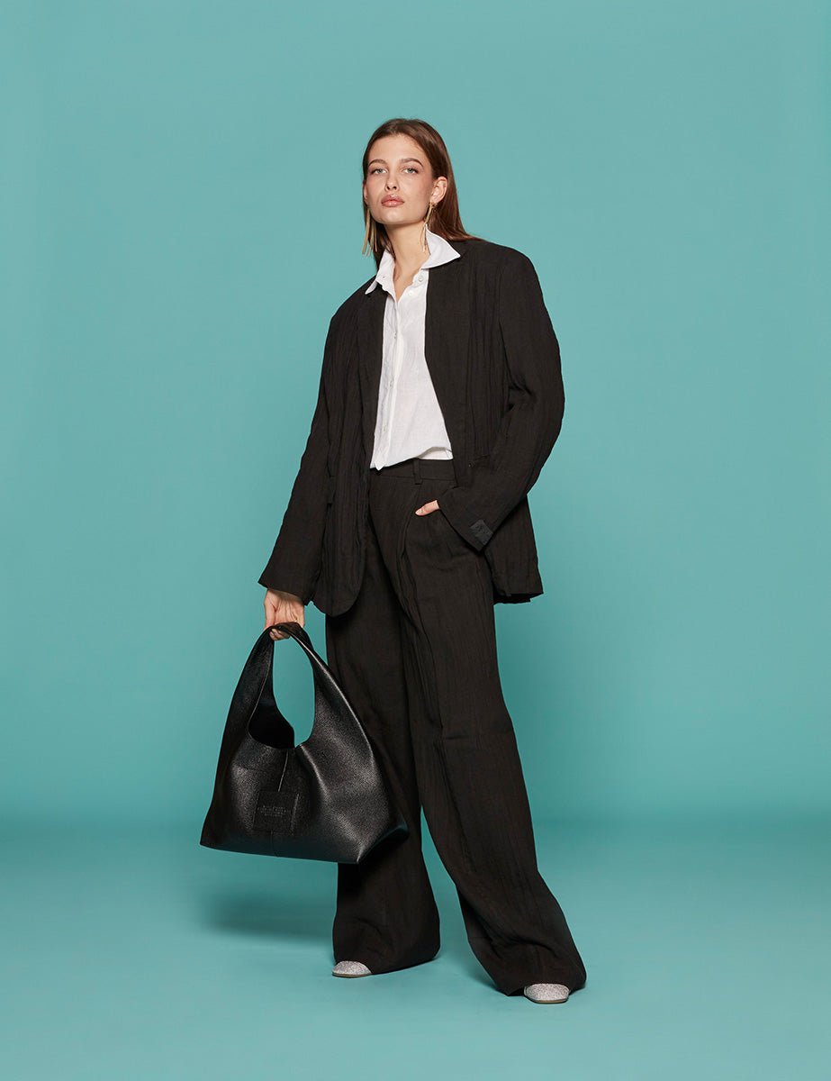 blazer taglio uomo lino nero - n21 alessandro dell'acqua - blazer