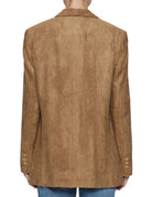 blazer velluto di viscosa kaki - alysi - blazer