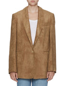 blazer velluto di viscosa kaki - alysi - blazer