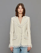 blazer volant pizzo butter - Frida SRL