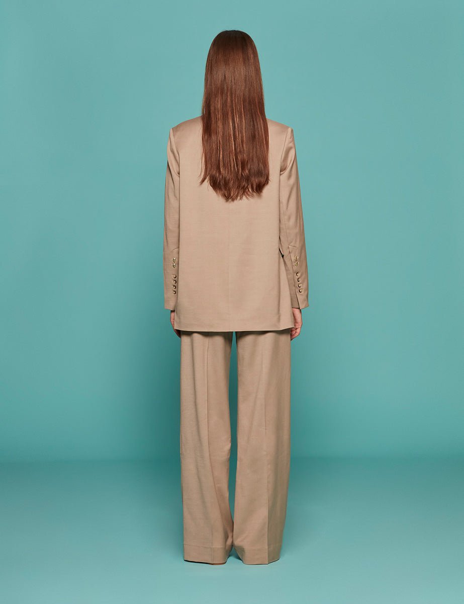 blazer wool tencel taupe - mother of pearl - blazer