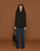 blazer wren crepe black - Frida SRL