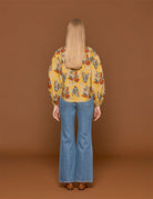 blusa alberta marigold - ulla johnson - camicia manica lunga