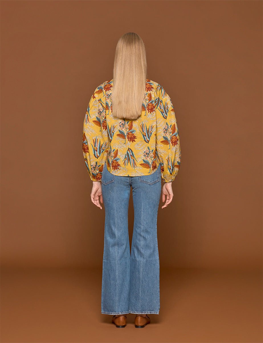 blusa alberta marigold - ulla johnson - camicia manica lunga