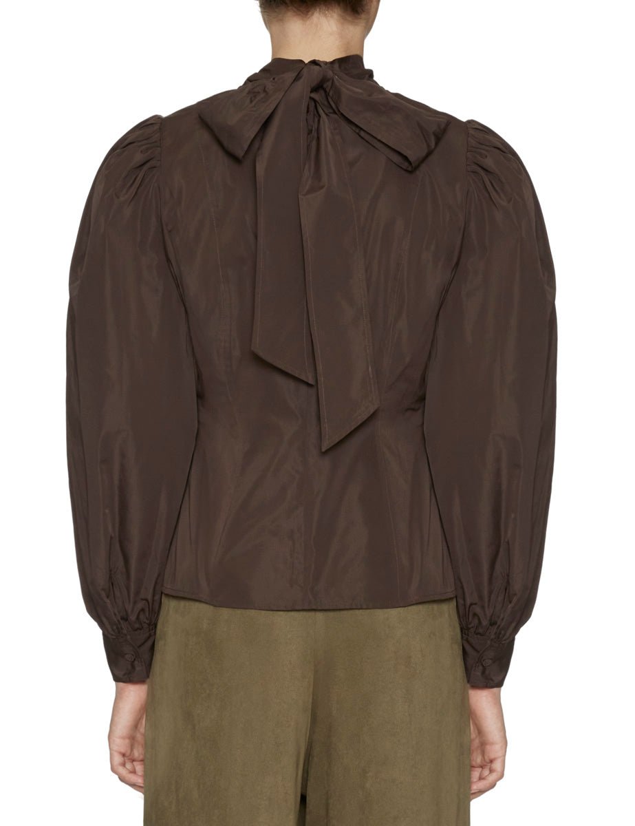 blusa giorgia seta sequoia - ulla johnson - camicia manica lunga