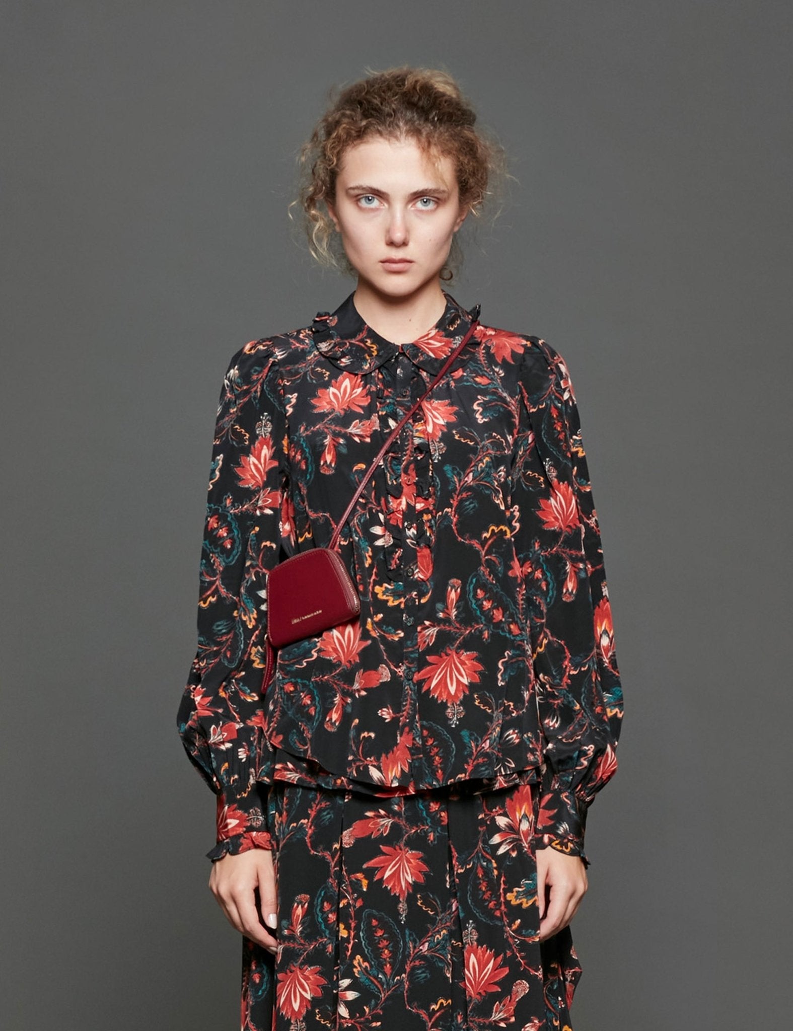 blusa philipa fiori - ulla johnson - camicia manica lunga