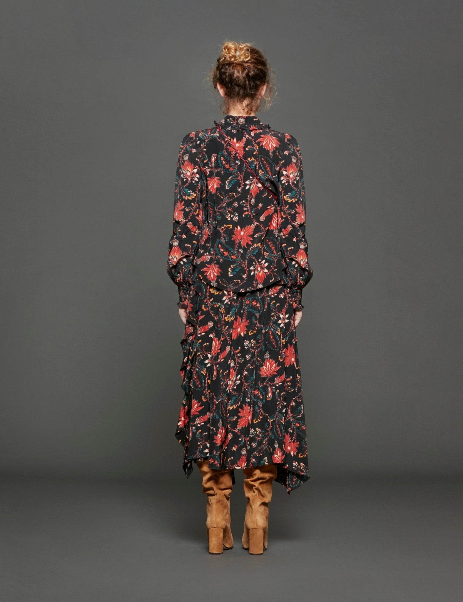 blusa philipa fiori - ulla johnson - camicia manica lunga