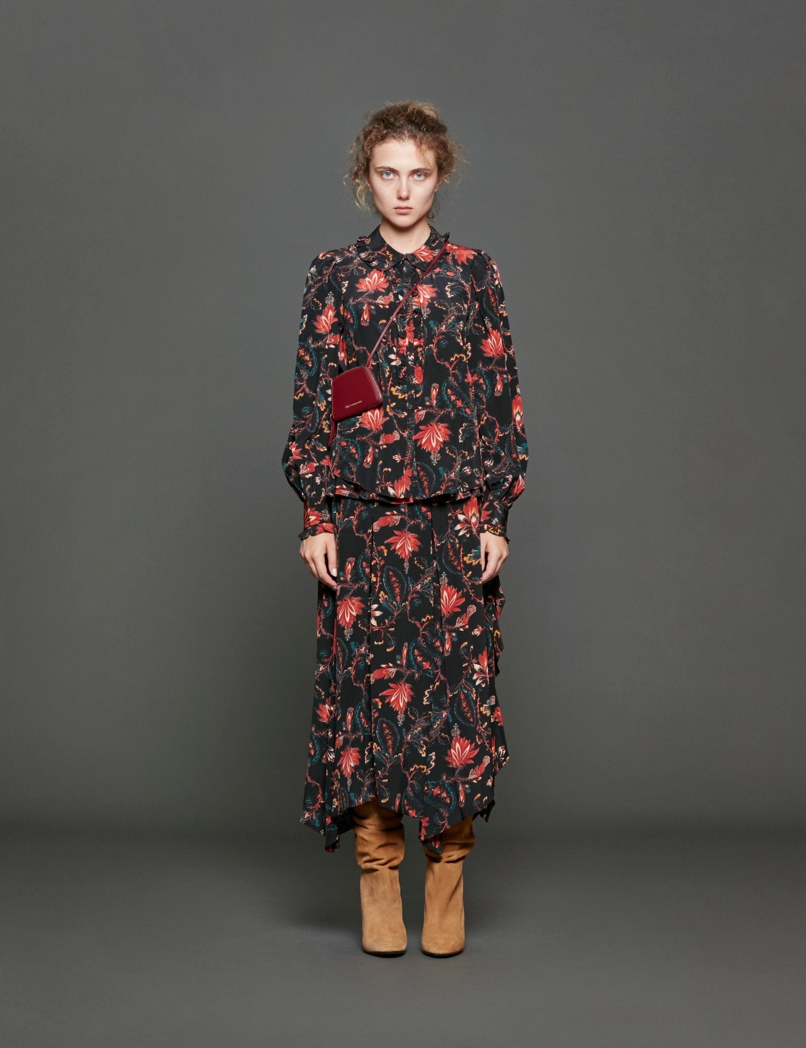 blusa philipa fiori - ulla johnson - camicia manica lunga