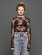 blusa pizzo nero - Frida SRL
