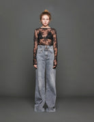 blusa pizzo nero - Frida SRL
