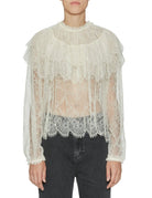 blusa viviane cape lace pearl - Frida SRL
