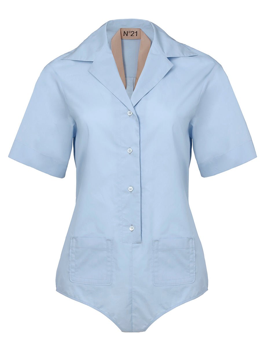 body cotone taschine azzurro - n21 alessandro dell'acqua - body