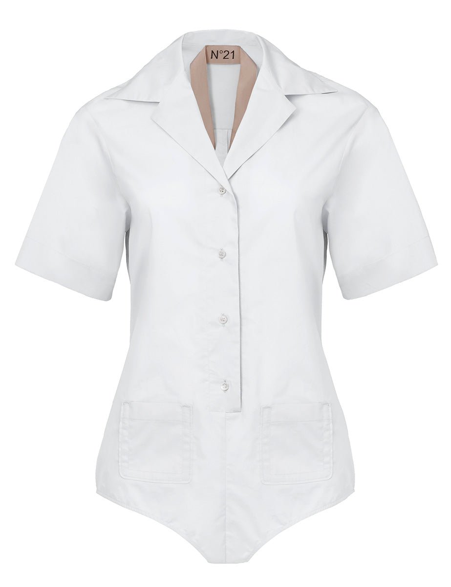 body cotone taschine bianco - n21 alessandro dell'acqua - body