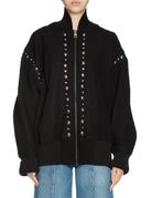 bomber boucle borchie e strass cristalli nero - a paper kid - bomber