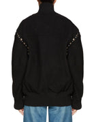 bomber boucle borchie e strass cristalli nero - a paper kid - bomber