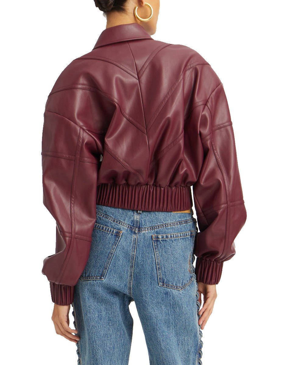 bomber ecoleather zinfandel bordeaux - rotate - bomber