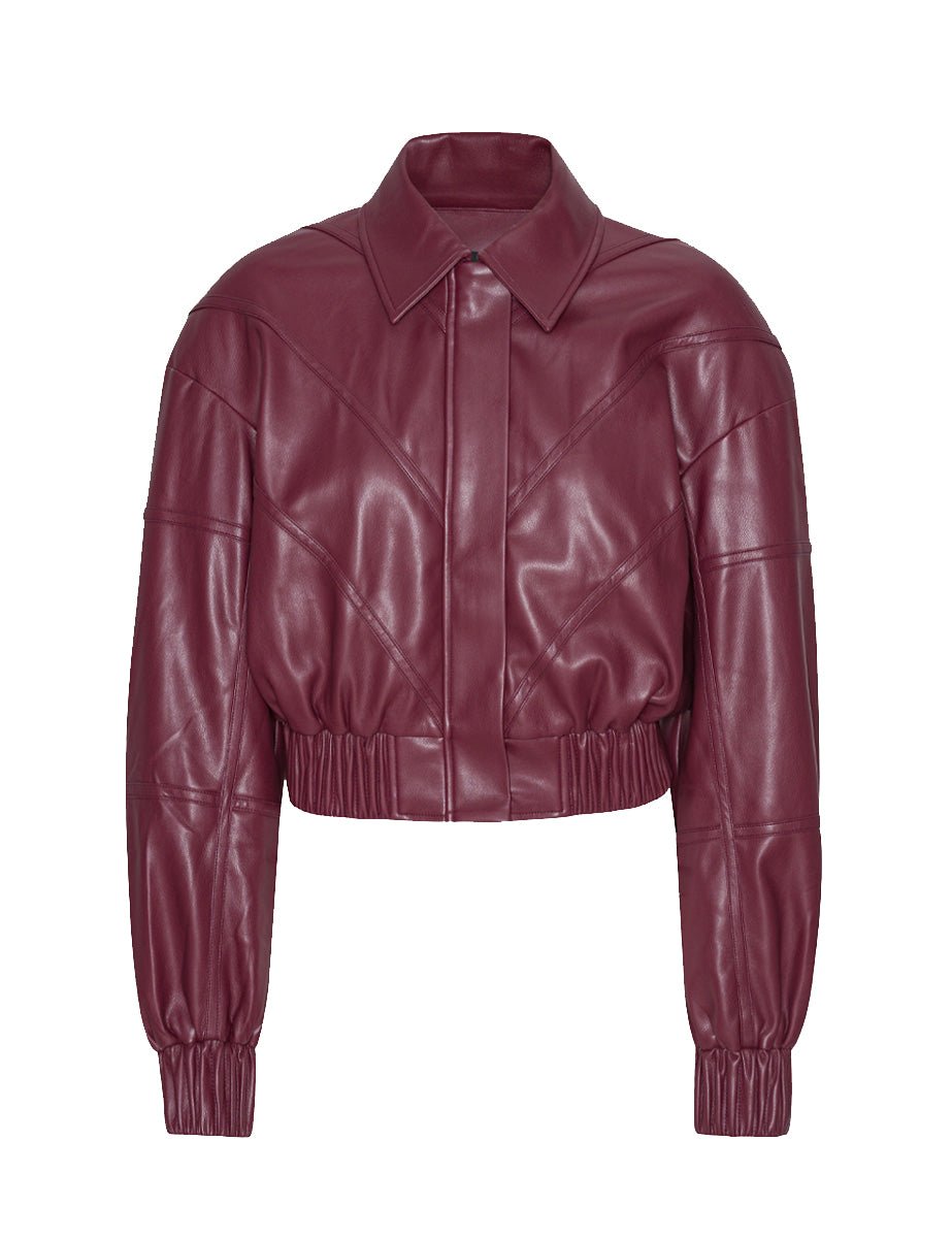 bomber ecoleather zinfandel bordeaux - rotate - bomber