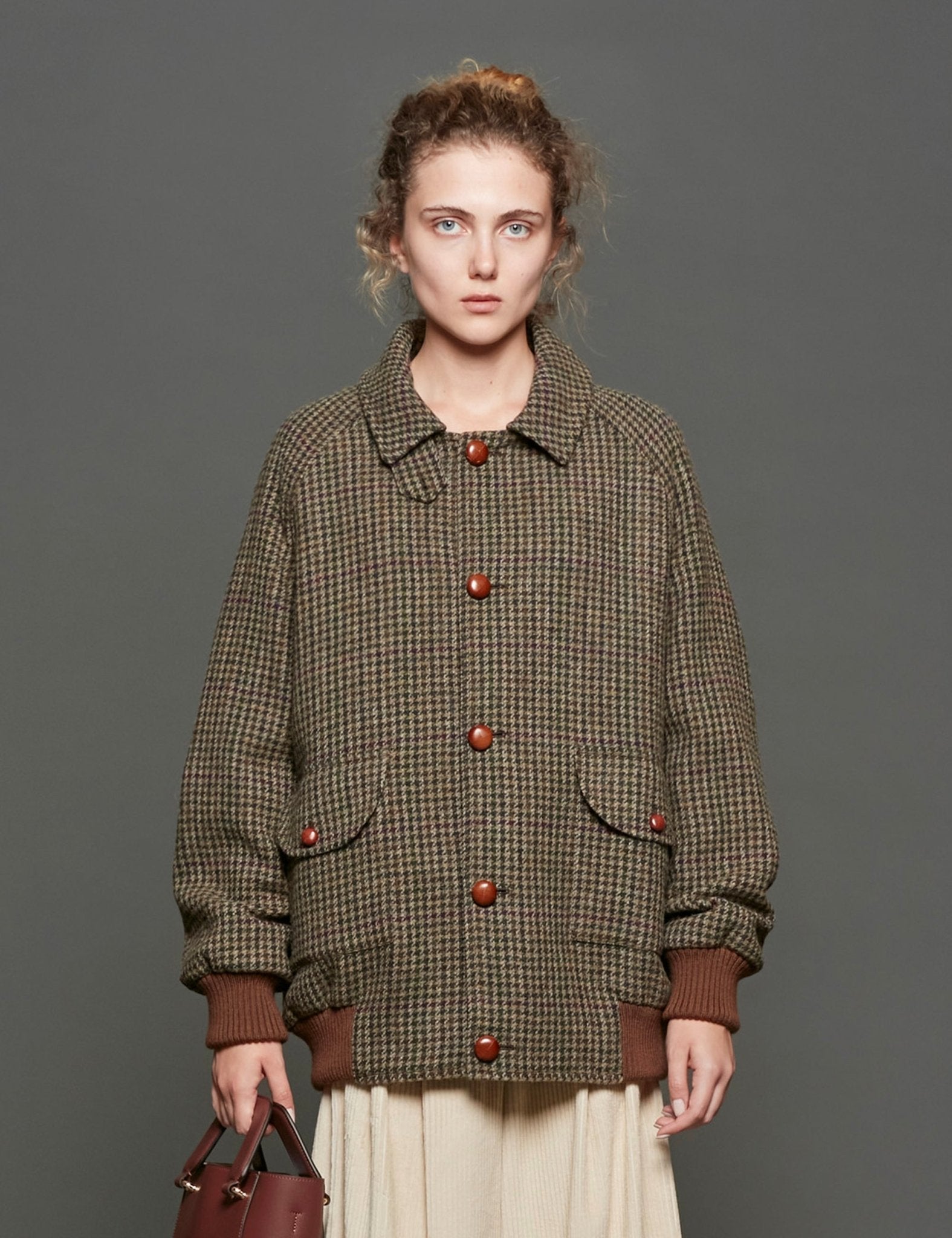 bomber fantasia pied de poule - Frida SRL