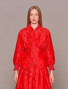 bomber fit vita macrame rosso - vivetta - bomber