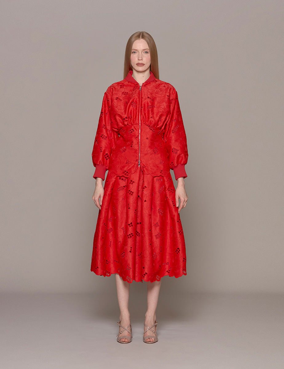 bomber fit vita macrame rosso - vivetta - bomber