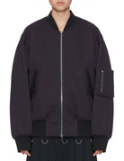 bomber full zip blu black - plan c - bomber